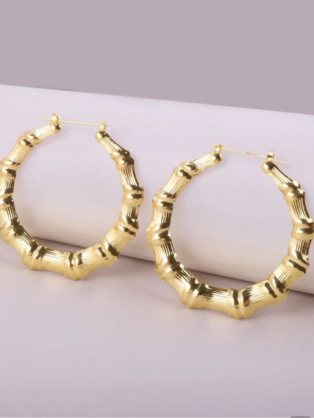 Bamboo Hoop Earrings